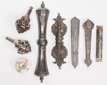 Judaic Sterling Silver Mezuzah & Dreidel Collection