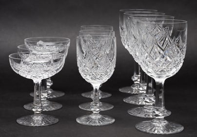 Baccarat France "Colbert" Cut Crystal Stemware Collection