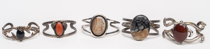 Navajo Sterling Silver Cuff Bracelet Collection Fred Harvey Era Fannie Platero