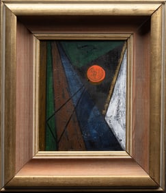 Dennis Sakelson ( America ) Abstract Modernist Expressionist Painting Signed