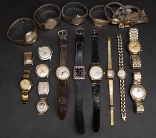 Vintage Bulova Wristwatch Collection Railroad Approved Accutron Gold Fill Sterling Military Dial etc