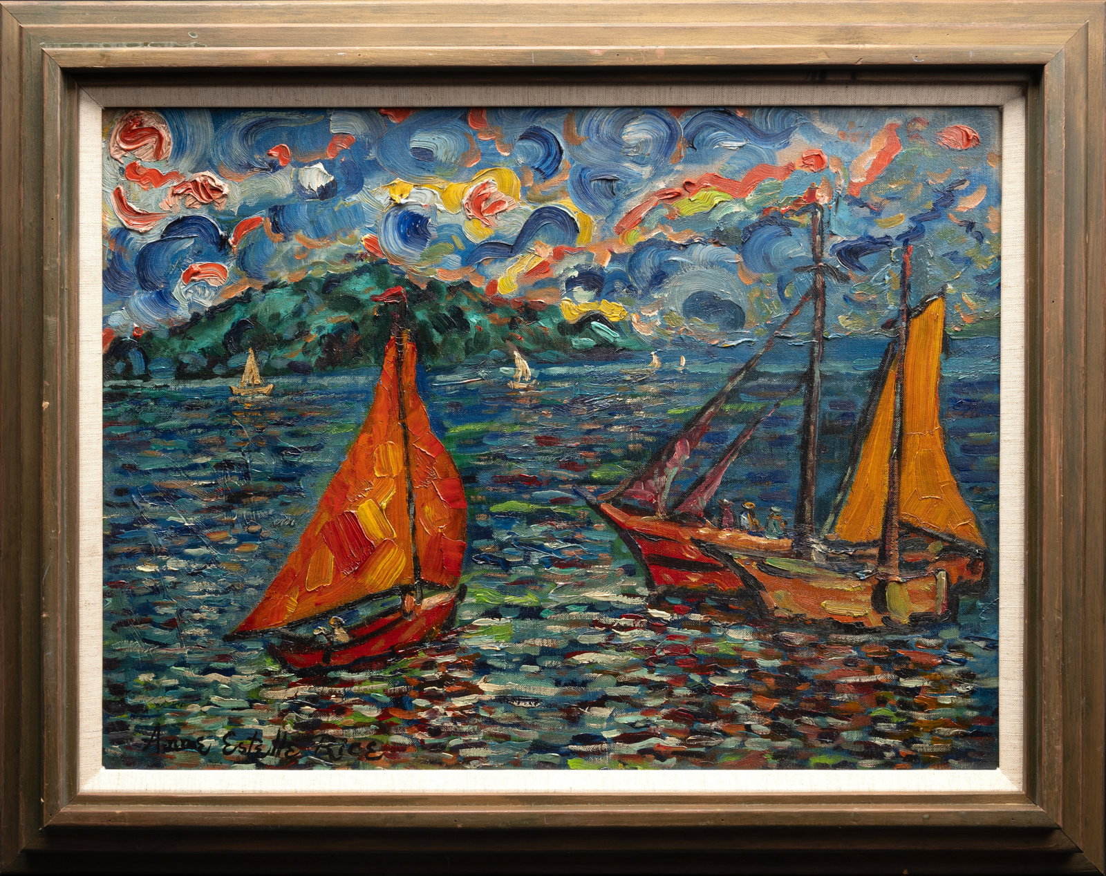 Anne Estelle Rice ( America 1879-1959) Oil on Board Signed (1 of 5)