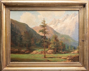 Albert Bierstadt ( America 1830-1902) American Western Landscape Signed