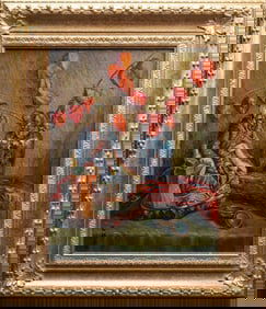 Georgette Chen ( Chinese / Singapore 1907-1993) Oil on Canvas Board