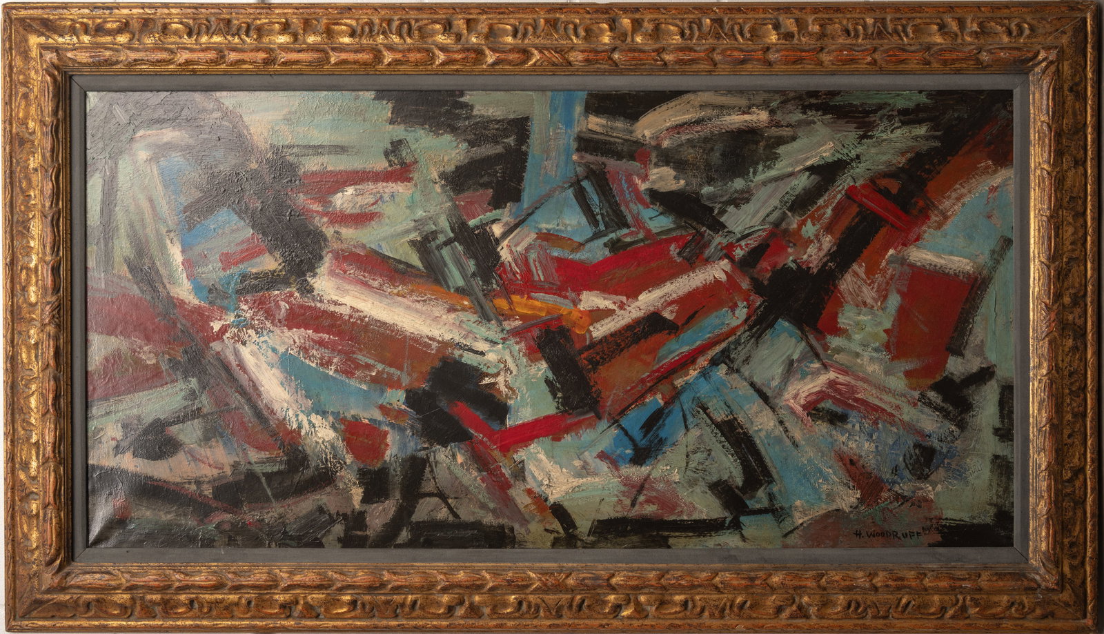 Hale Woodruff ( America 1900-1980)Abstract Oil on Canvas Signed (1 of 8)