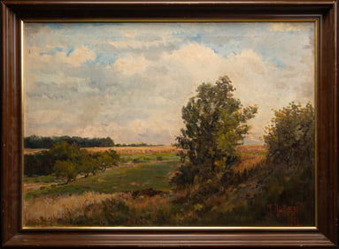 Mathias Joseph Alten ( America 1871-1938) Landscape Oil on Canvas Signed