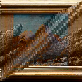 Edgar Payne ( America 1883-1947) Sierra Nevada Mountain Scene Oil on Canvas Signed