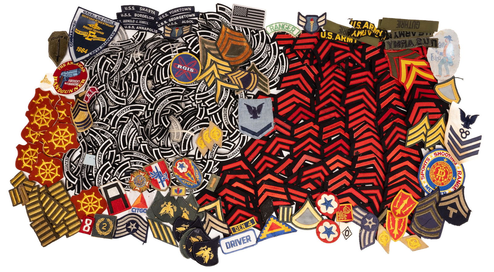 Large US Military Patch & Insignia Collection Vietnam Cold War Era Army Marines Navy etc (1 of 9)