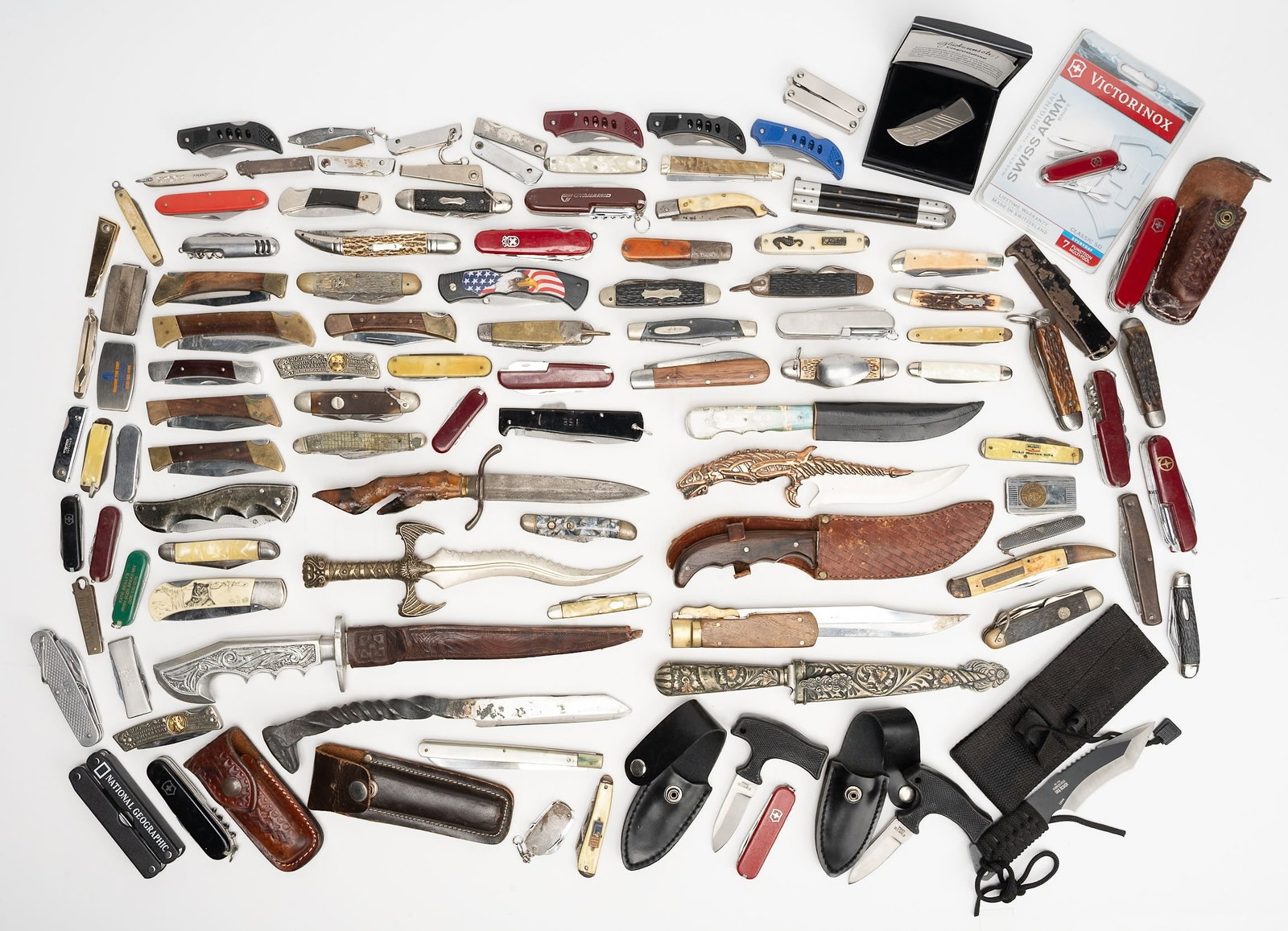 Large Pocket Knife Collection 100 Knives Juca Gaucho 1939 World Fair Butterfly Auto (1 of 12)