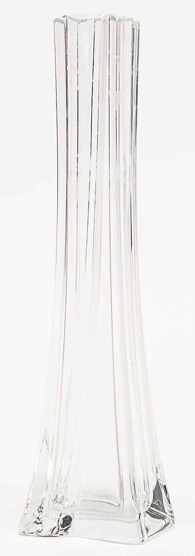 Daum France Clear Frosted Art Glass Vase (1 of 10)