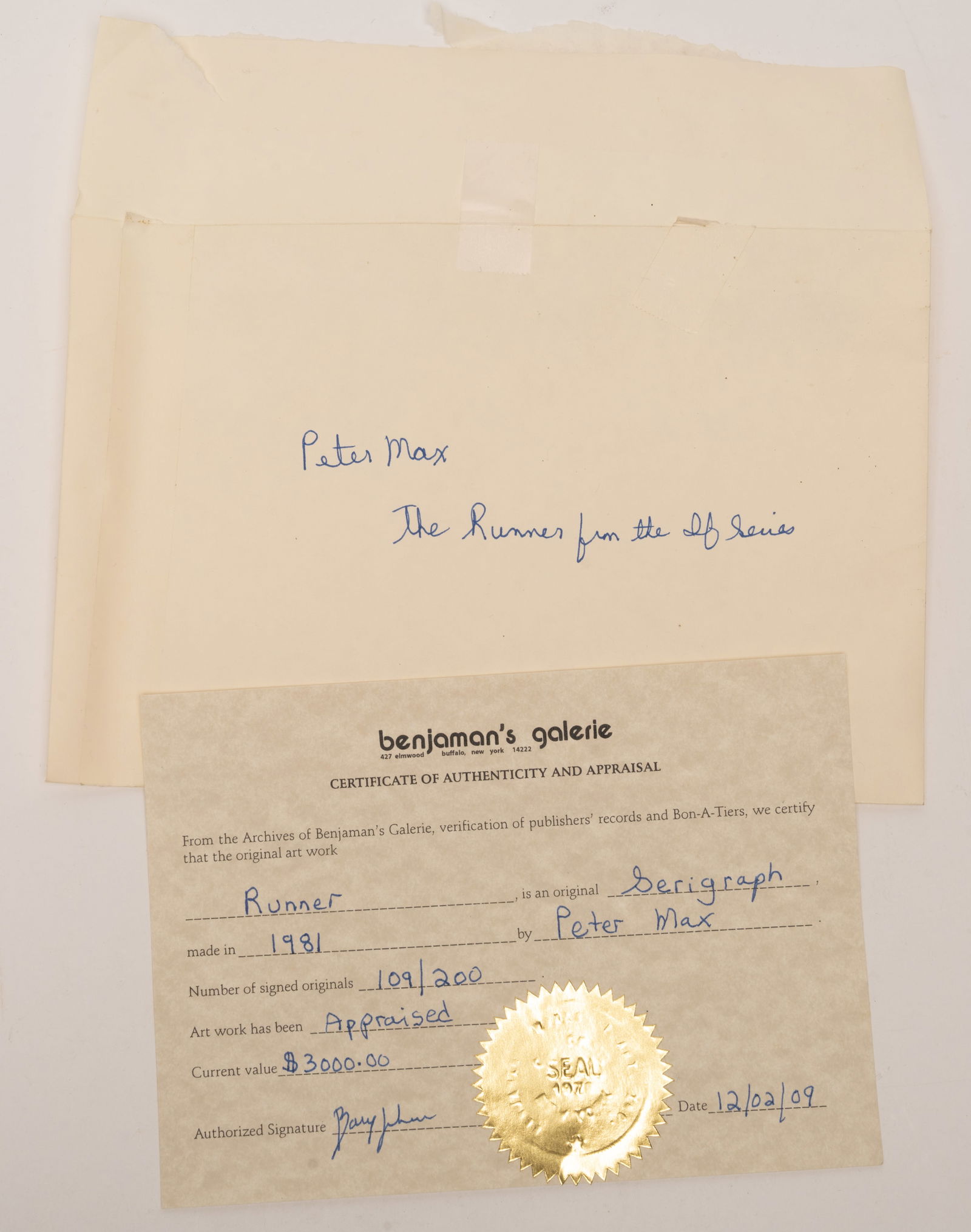 Peter Max ( German America b.1937- ) "Runner" Serigraph Signed - 5