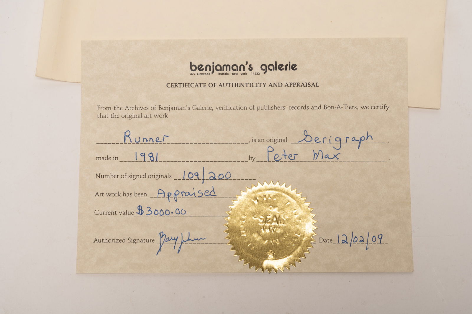 Peter Max ( German America b.1937- ) "Runner" Serigraph Signed - 7