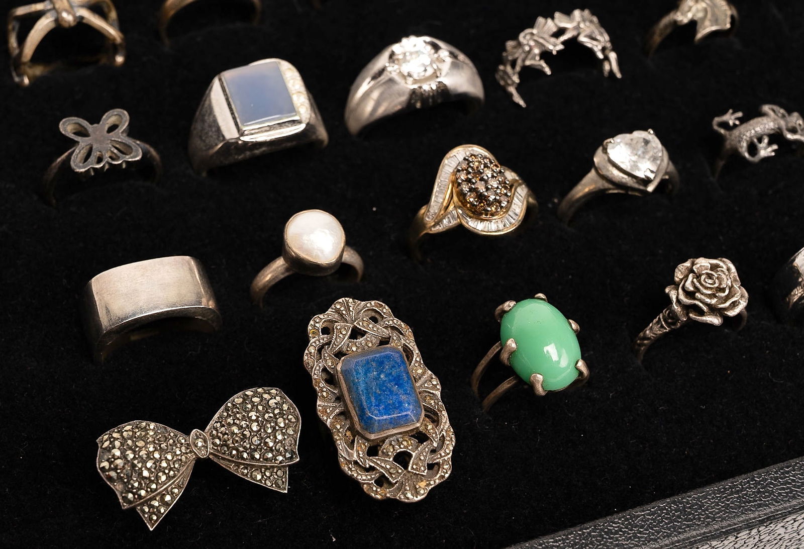 Large Sterling Silver Ring Collection - 2