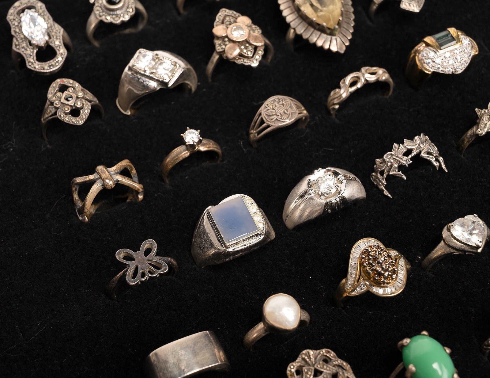 Large Sterling Silver Ring Collection - 3