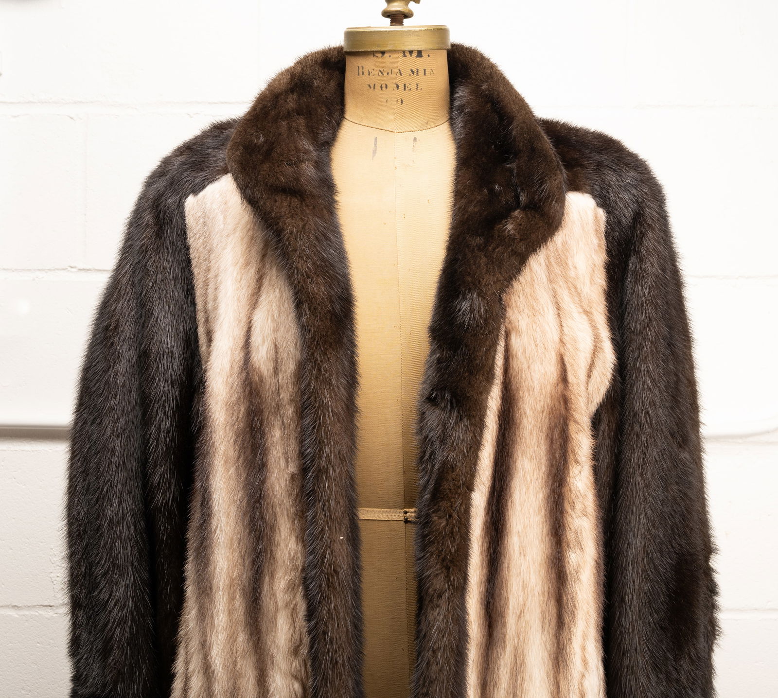John Pappas Mink Fur in Chevron Pattern - 2