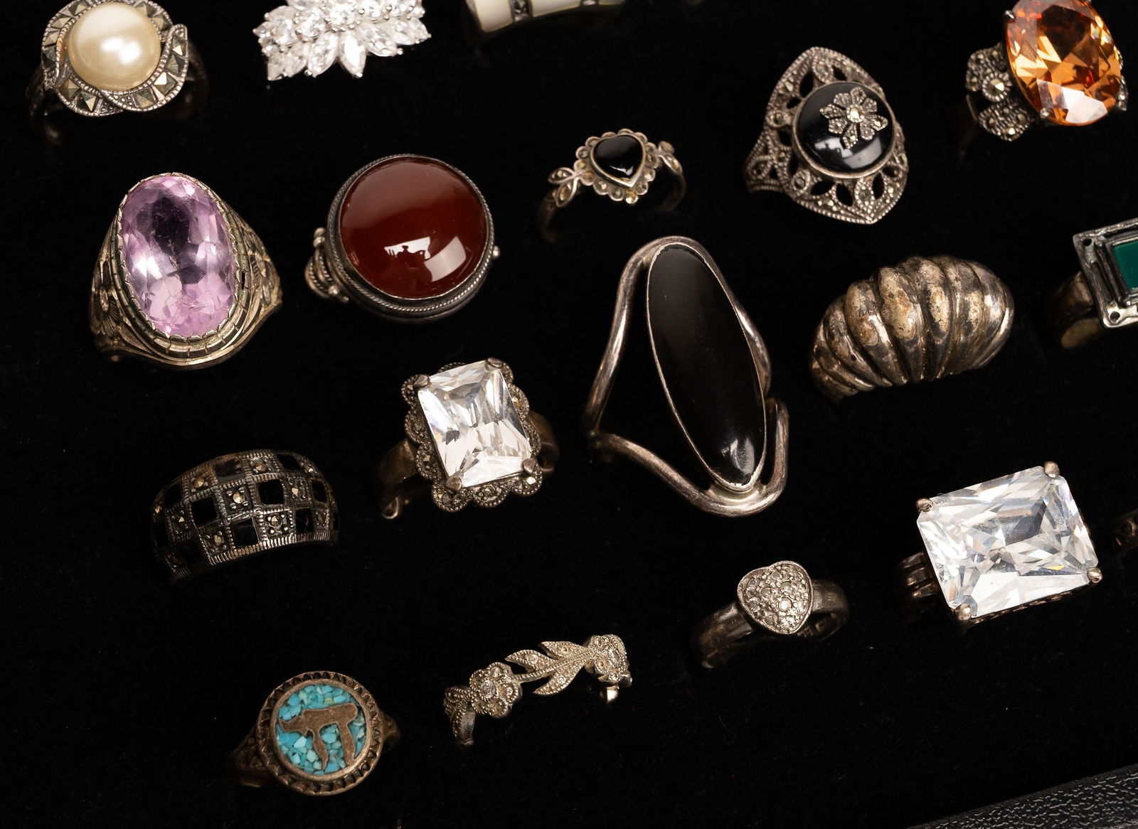 Large Sterling Silver Ring Collection - 2