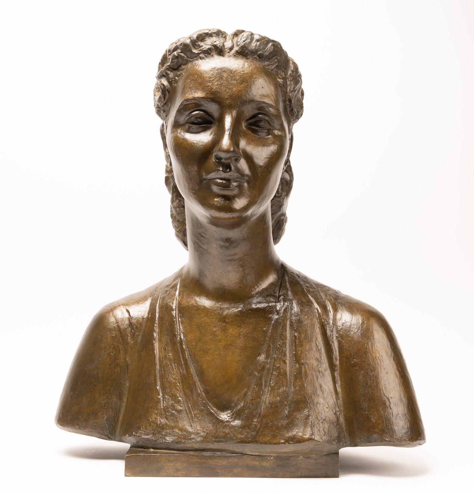 Nathan Rapoport ( America Israel 1911-1987) Eva Schloss Important Bronze Bust: Nathan Rapoport ( America Israeli Poland 1911 - 1987 Creator of Warsaw Ghetto Uprising Monument ) Eva Schloss Important Large Bronze Bust with Autographed Signed by Artist Album " Nathan Rapoport Scul