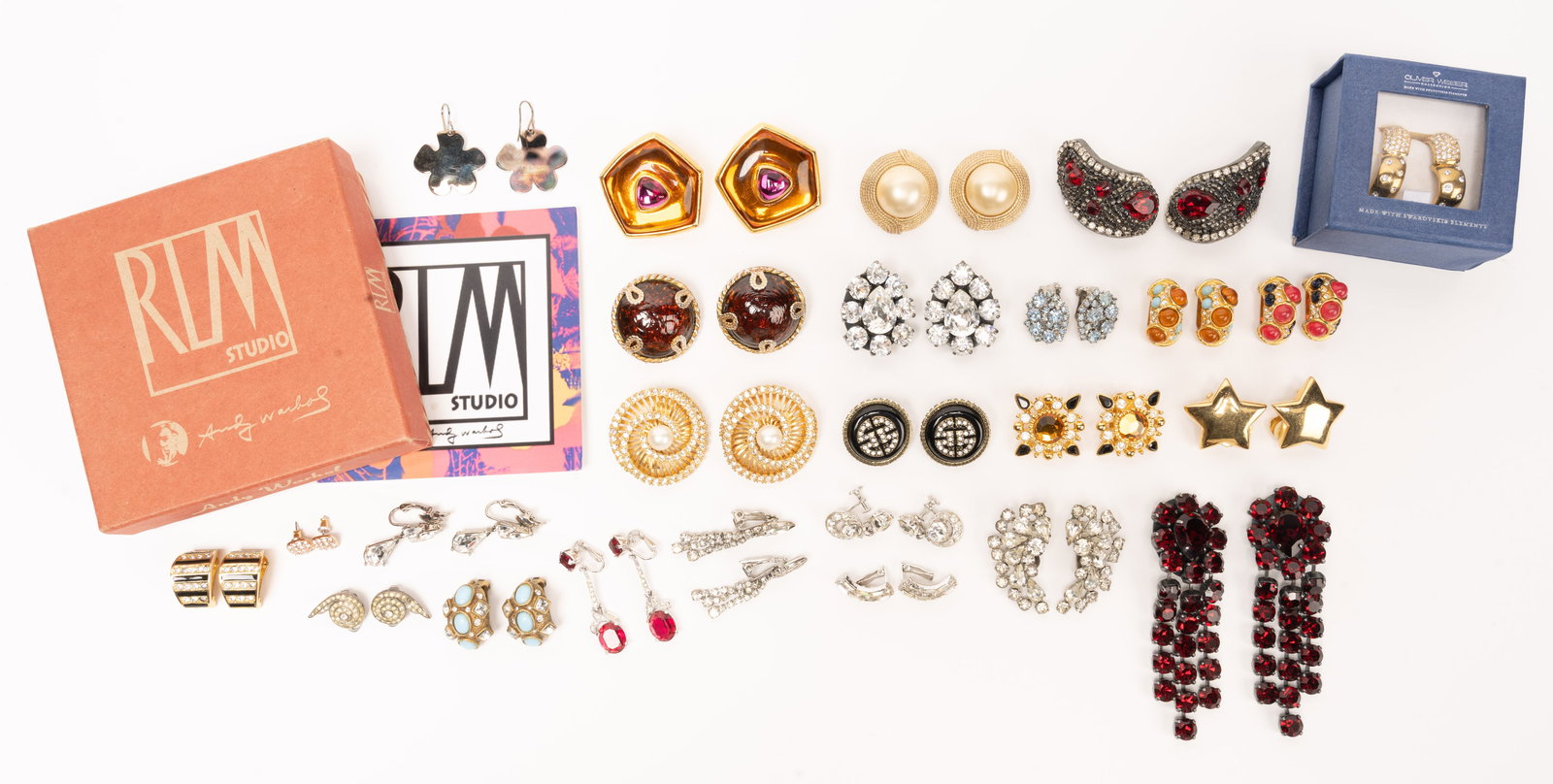 Designer Costume Jewelry Clipon Earring Collection Chr Dior Givenchy KJL Heidi Daus etc (1 of 12)