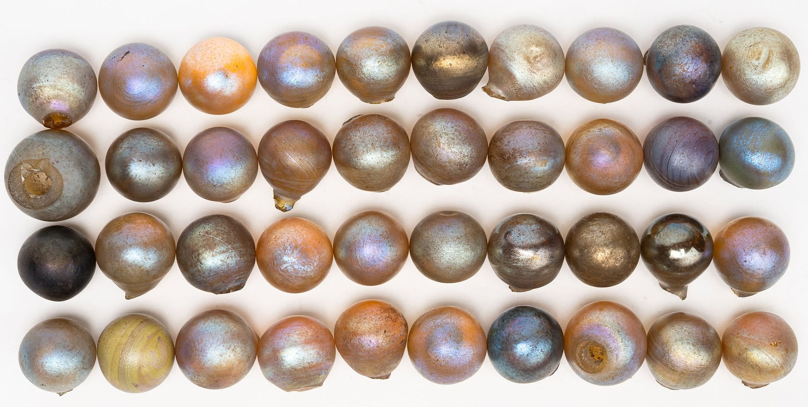 19th c. LCT Tiffany Studio Art Glass Tiles Parts etc 40pc (1 of 8)