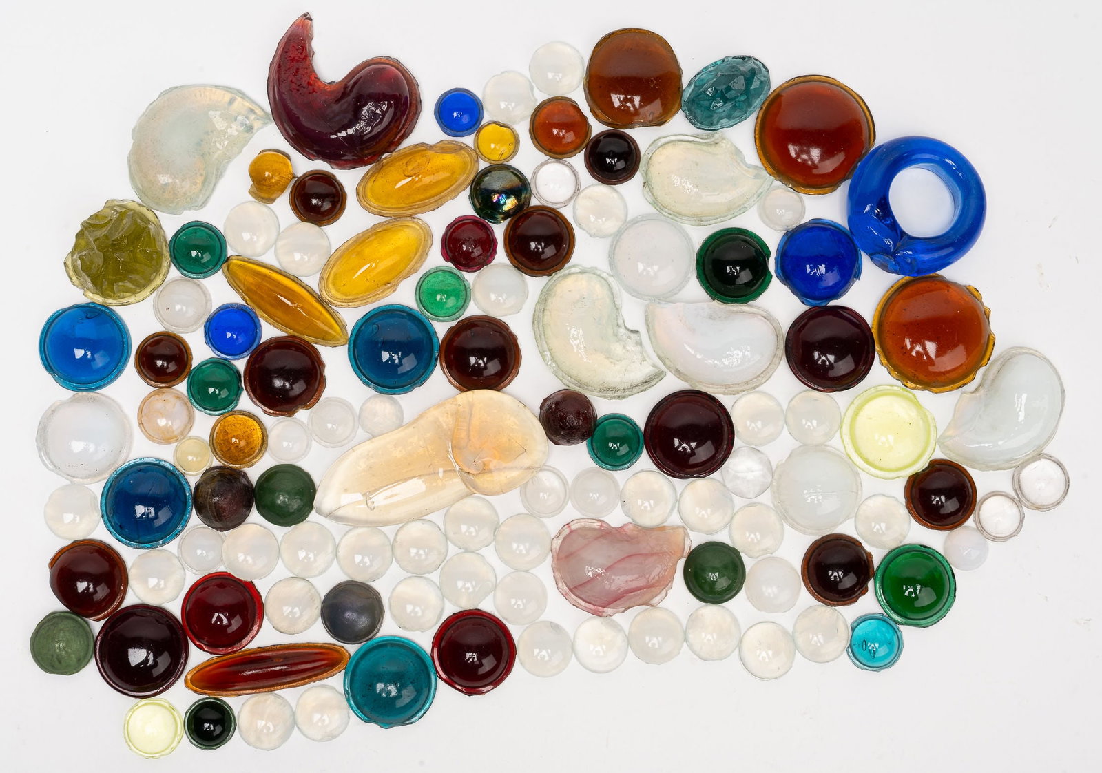 19th C LCT Tiffany Studio Art Glass Tiles Parts etc 112pc (1 of 5)