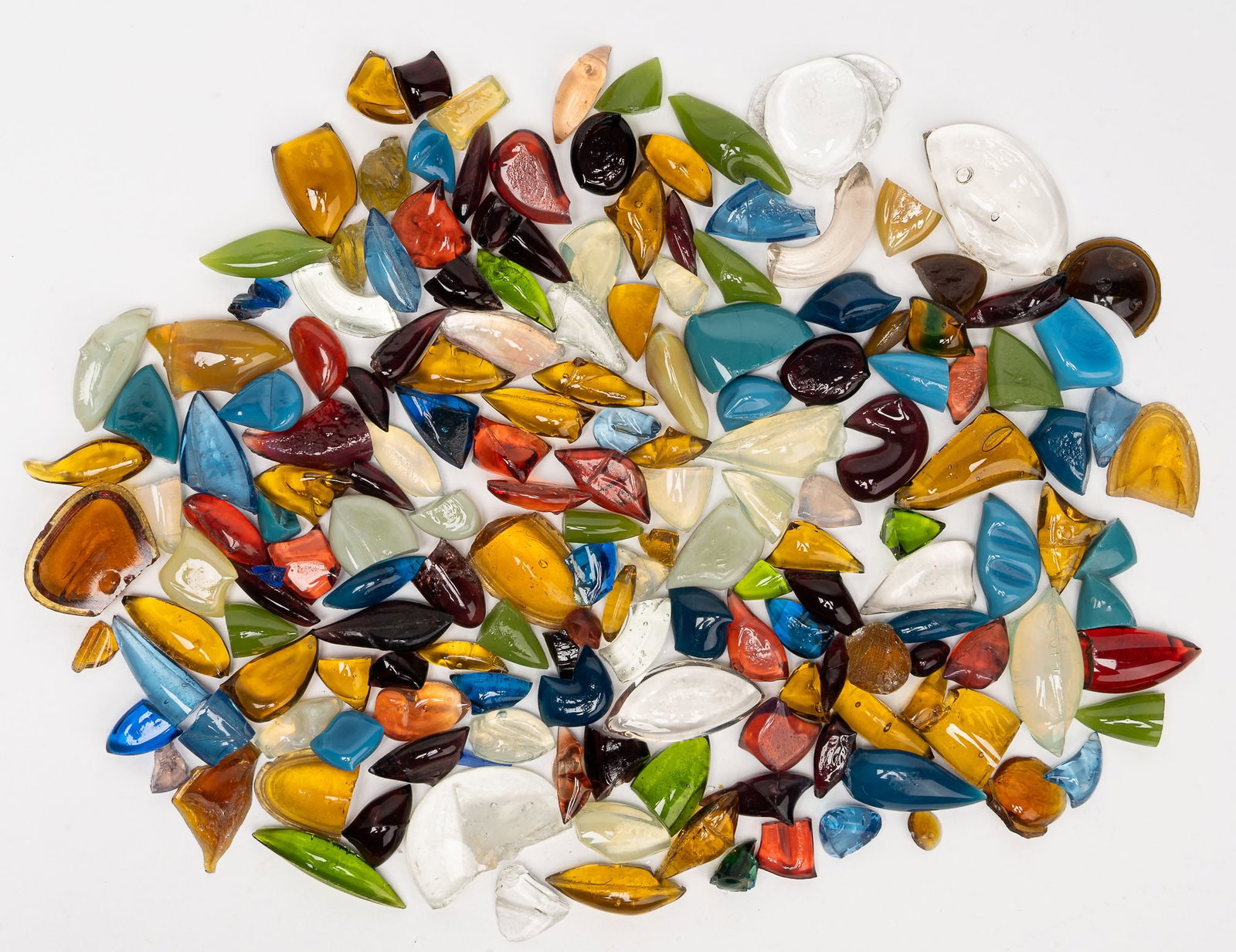 19th C LCT Tiffany Studio Art Glass Tiles Parts Collection 167pc (1 of 6)