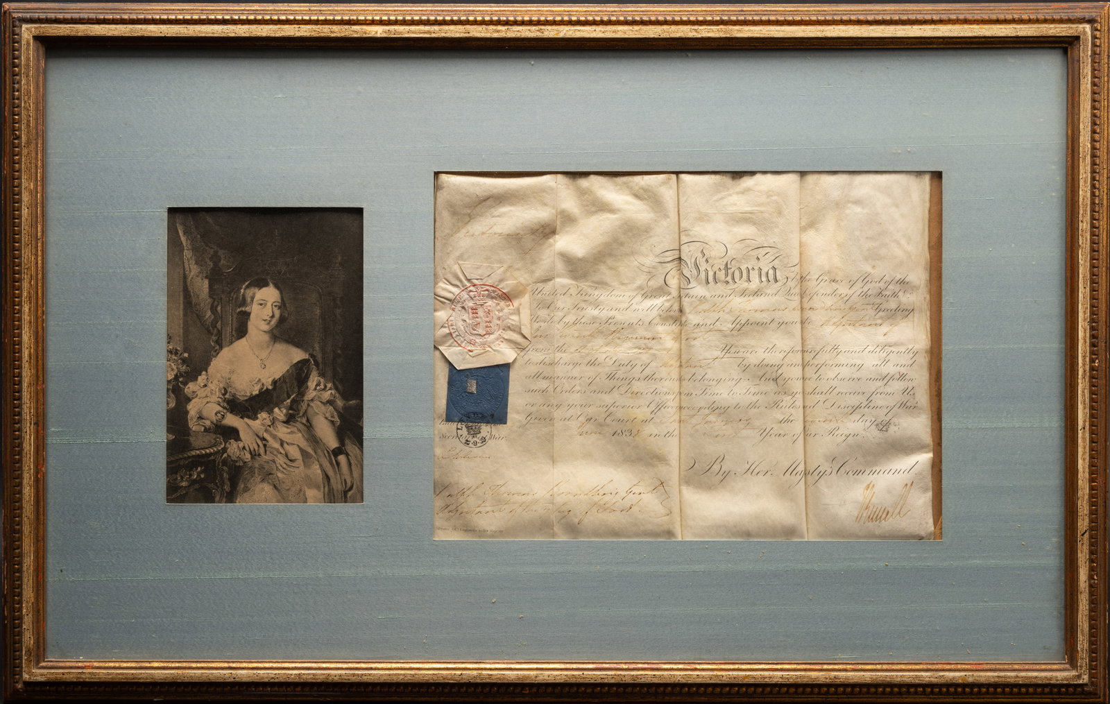 1838 Queen Victoria Great Britain Historical Military Document Hand Signed by Queen Rare (1 of 7)