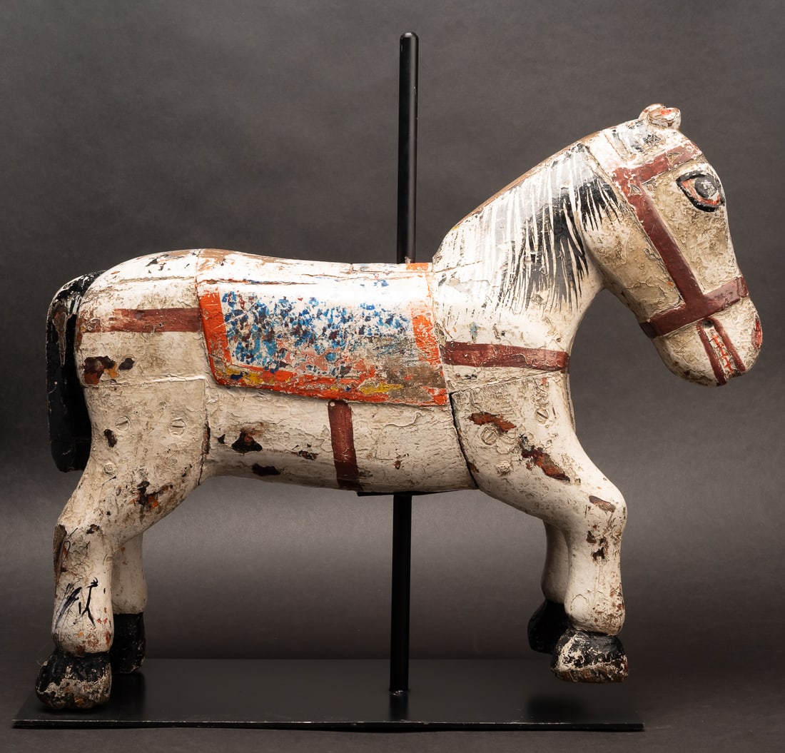 Folk Art Carved Painted Wood Carousel Horse (1 of 13)