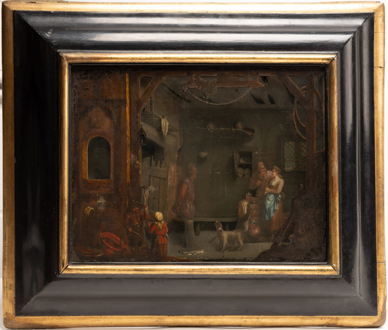 18th C Flemish Interior Genre Scene Cottage Diorama (1 of 7)