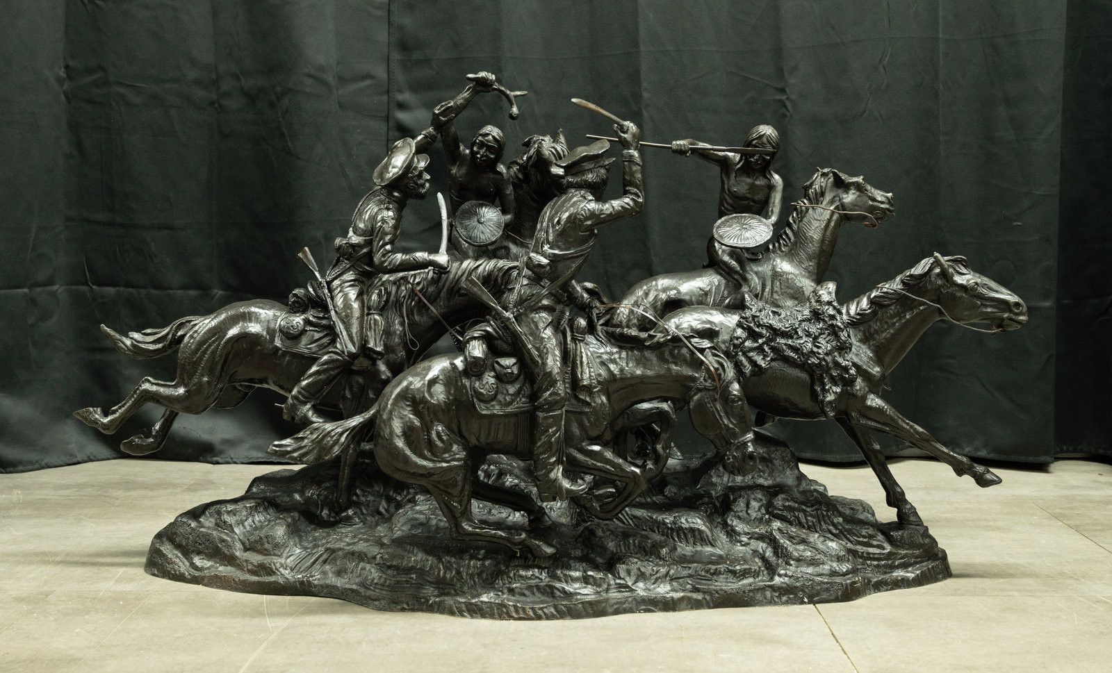 Frederic Remington ( American 1861-1909) Monumental Bronze "Old Dragoons" (1 of 14)