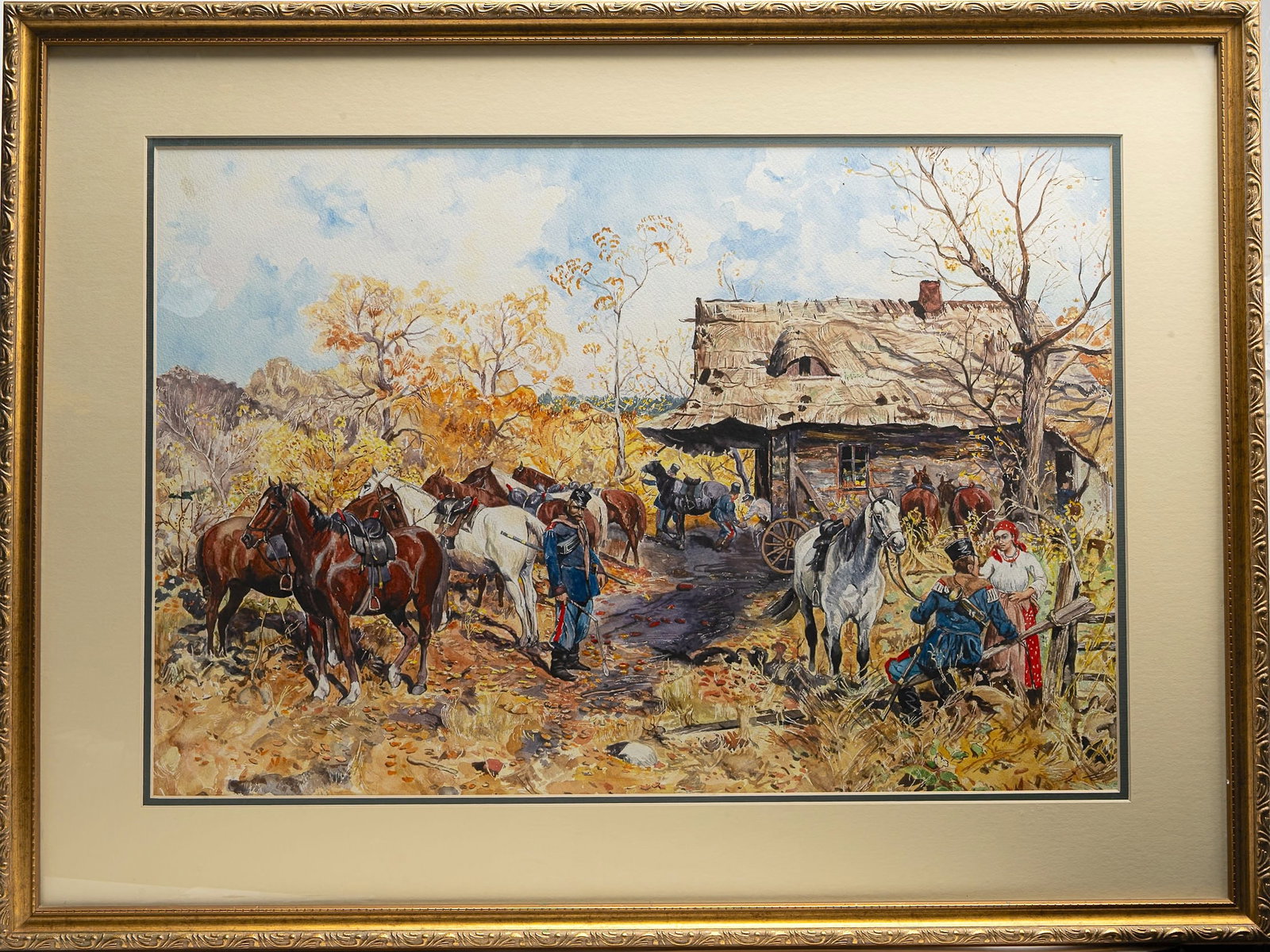 Alfred Wierusz Kowalski ( Poland 1849-1915) Equestrian Watercolor (1 of 7)