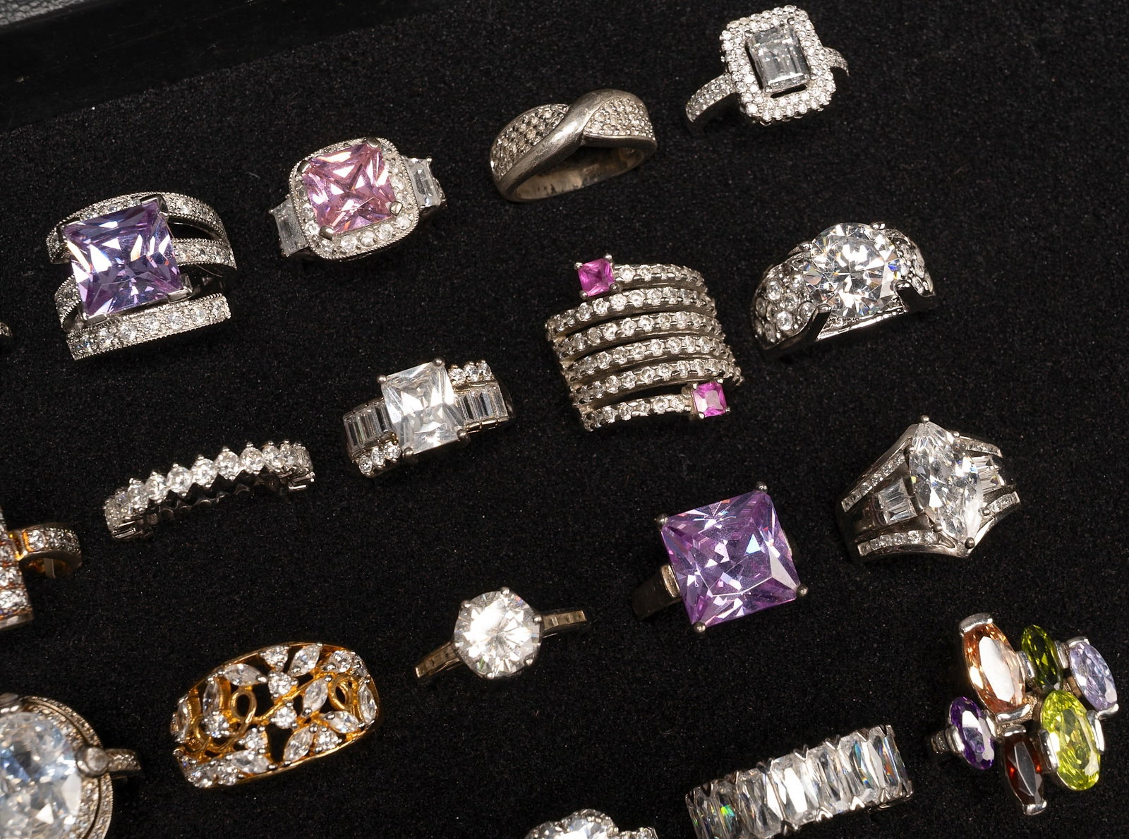 Large Sterling Silver Ring Collection - 3