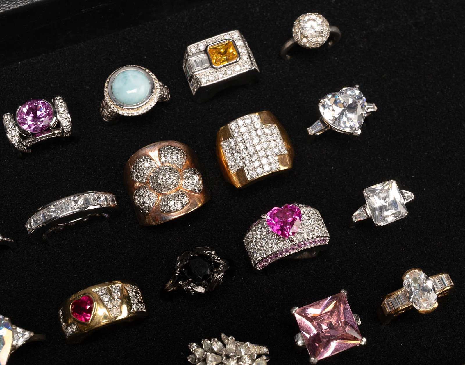 Large Sterling Silver Ring Collection - 3