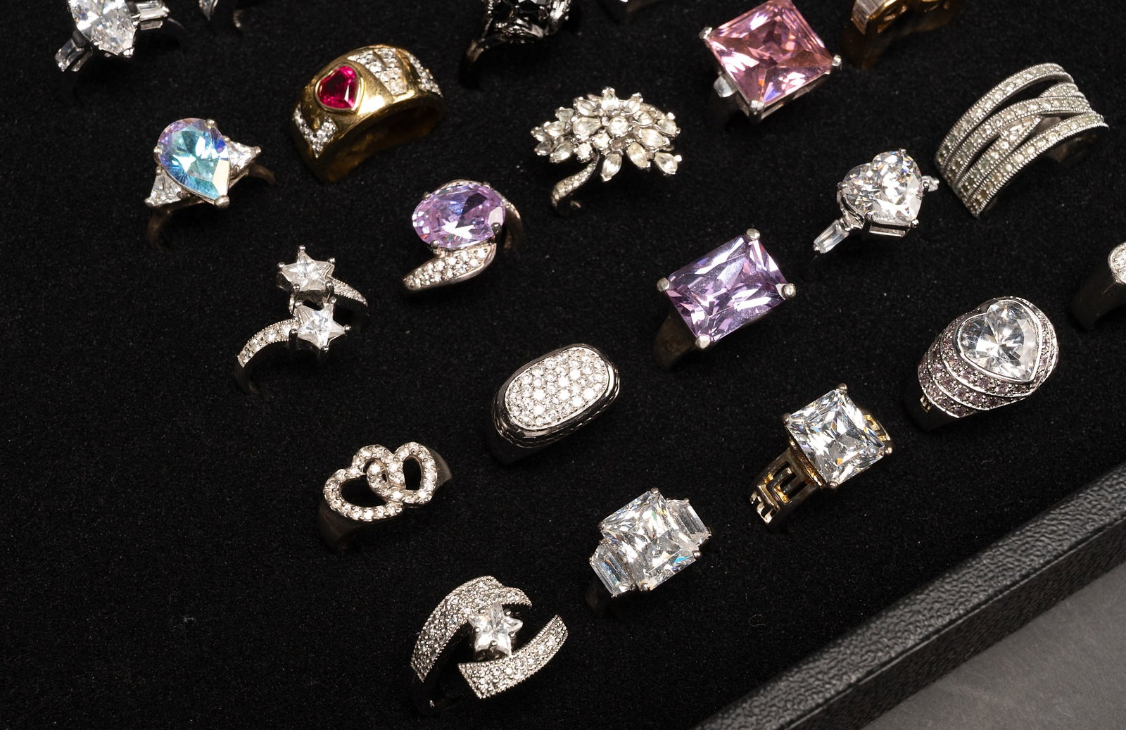 Large Sterling Silver Ring Collection - 5