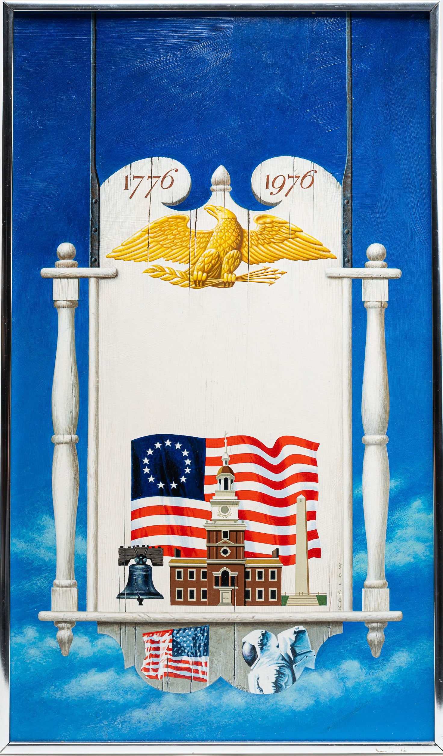 Howard Koslow (American, 1924-2016) "The Pocketbook of America" Oil (1 of 7)