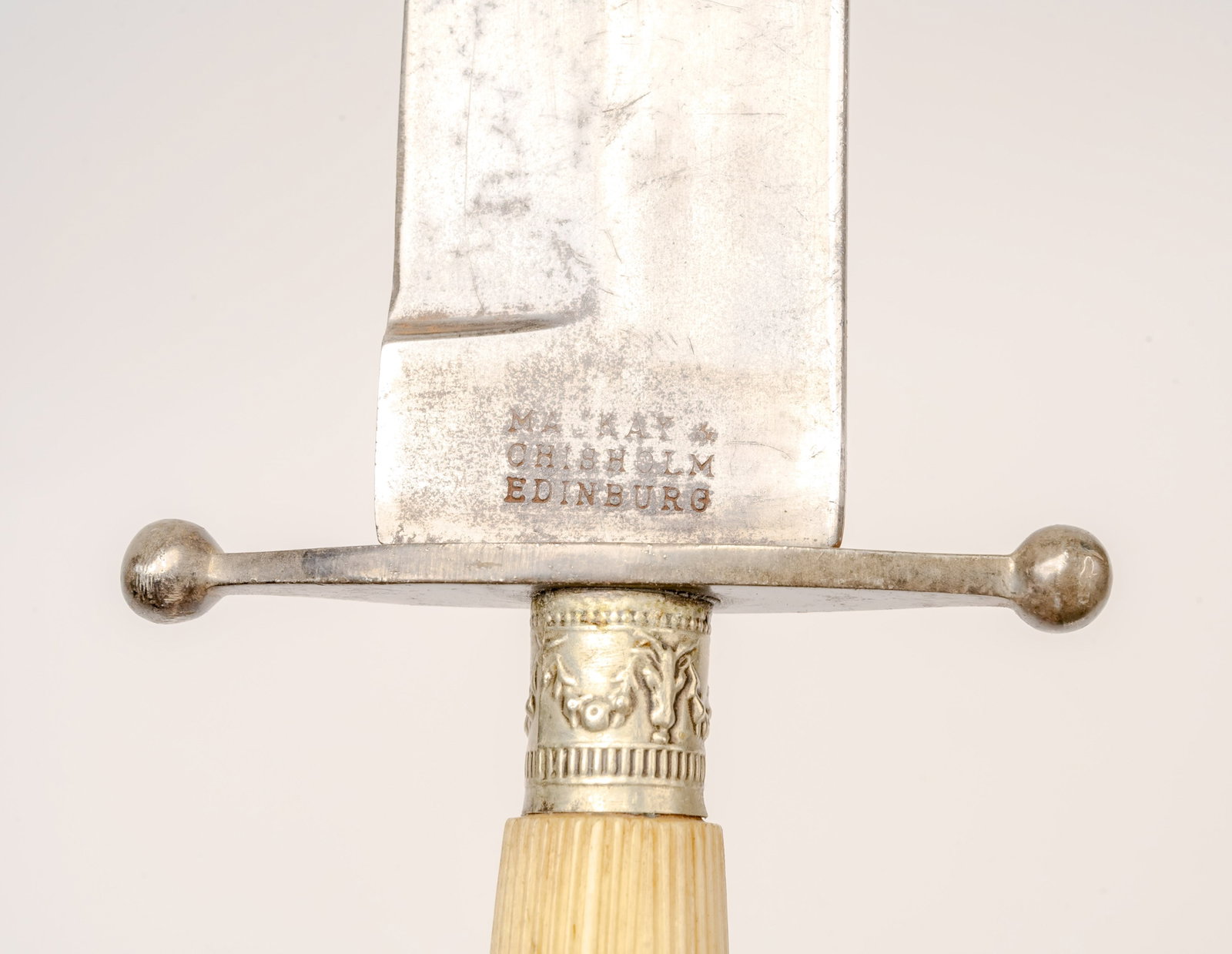 Carl M. Eickhorn Solingen German Dagger Bone Grip w/ Sheath - 3