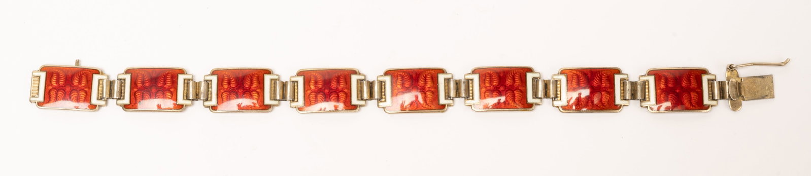 Norway Art Deco MCM Guilloche Enamel Sterling Silver Bracelets Norne Bernard Meldahl Einar Modahl - 7