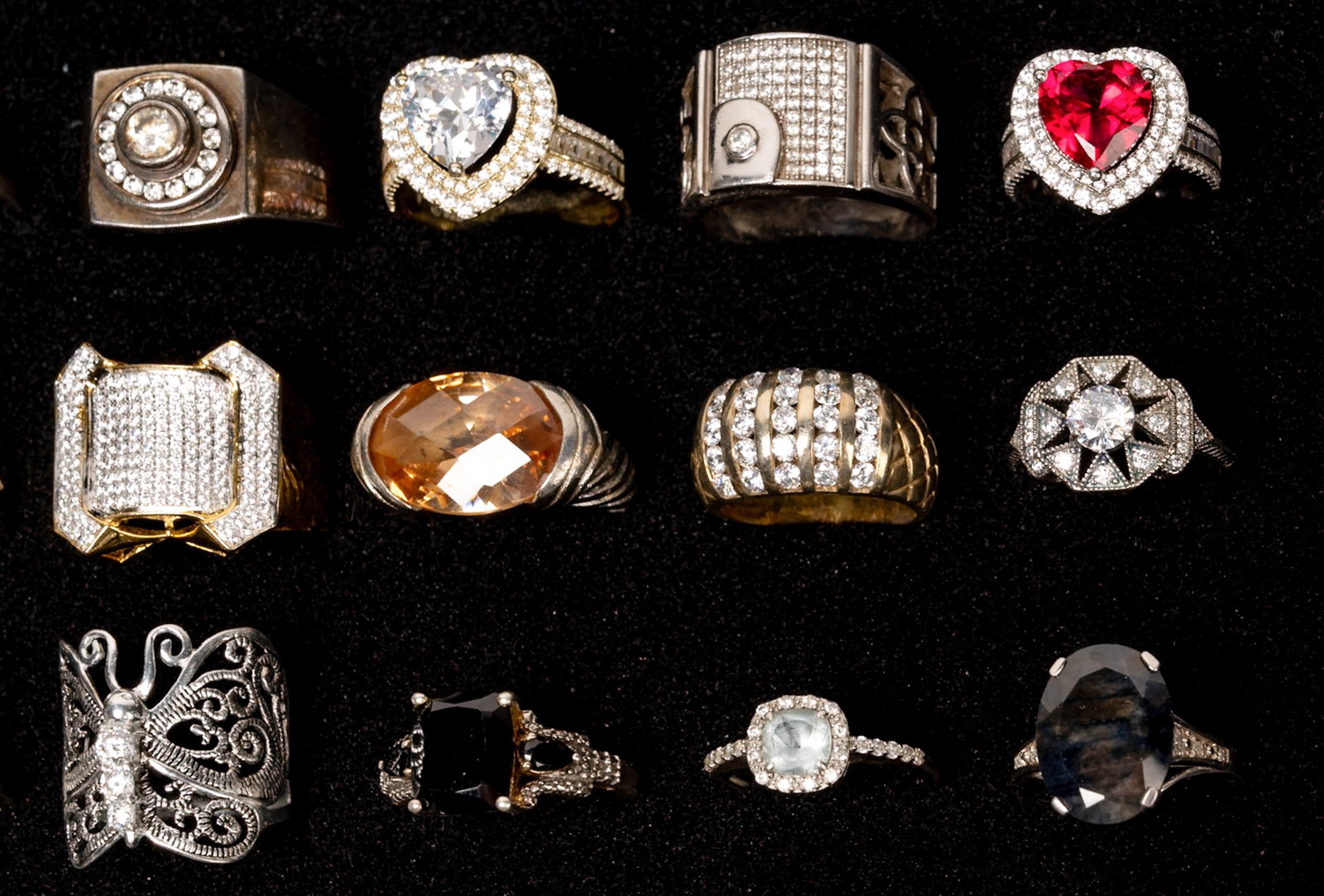 Large Sterling Silver Ring Collection - 4