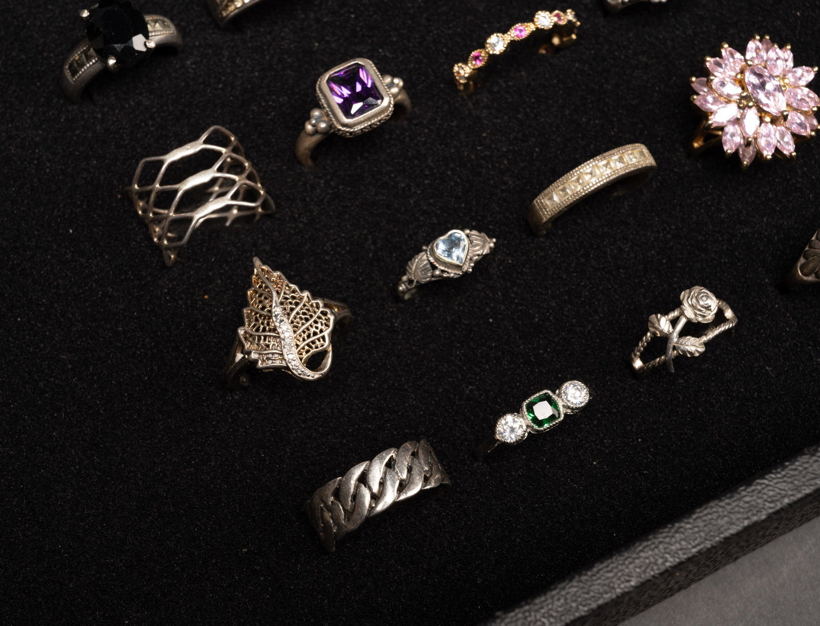 Large Sterling Silver Ring Collection - 2
