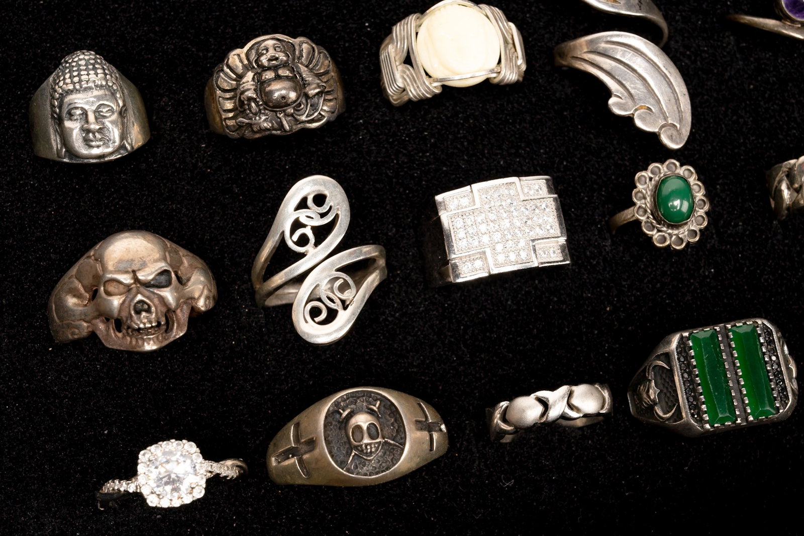 Large Sterling Silver Ring Collection - 2