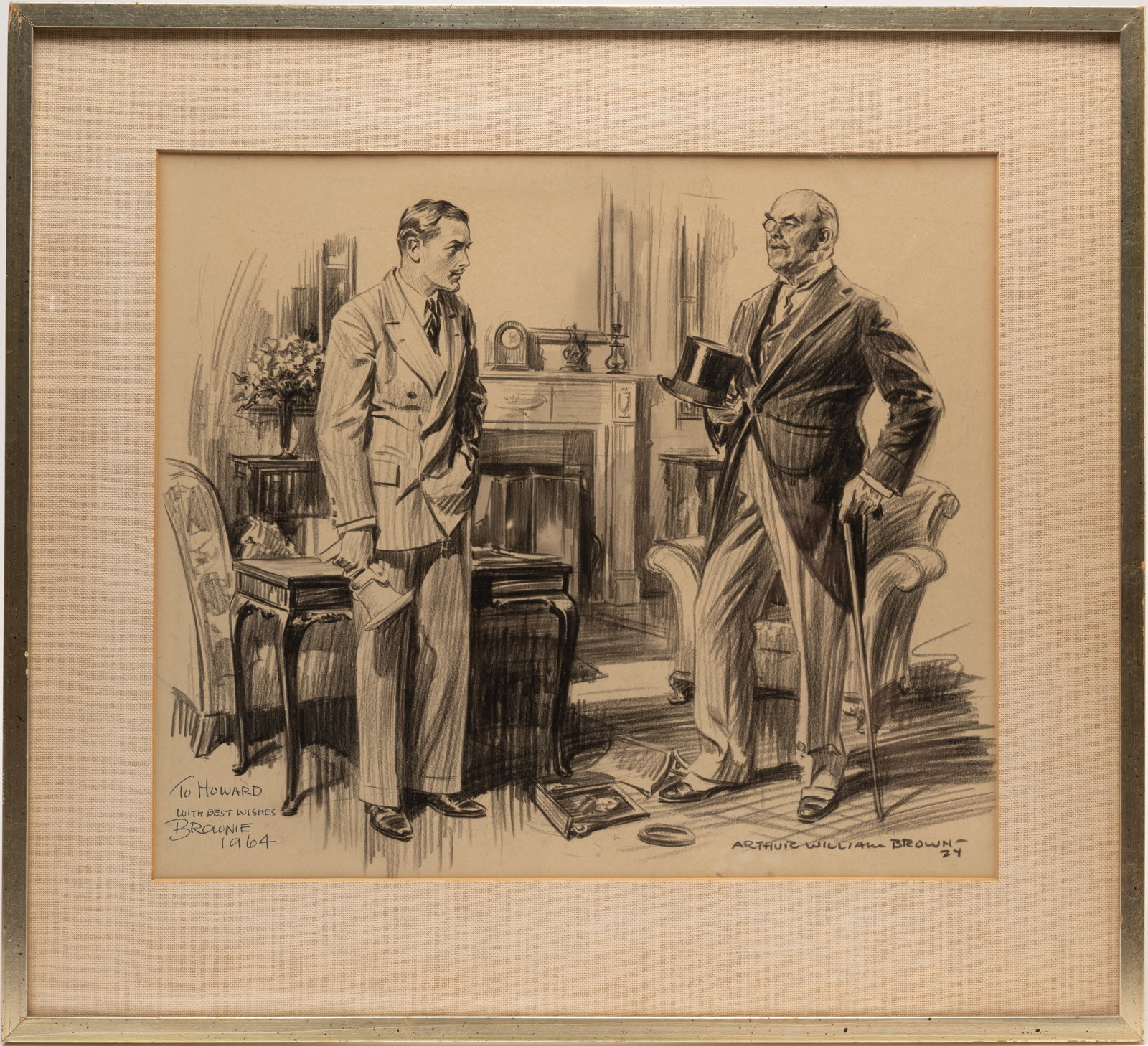 Arthur William Brown ( America 1881 -1966) " The Rummy Affair of Old Biffy" Drawing 1924 (1 of 8)