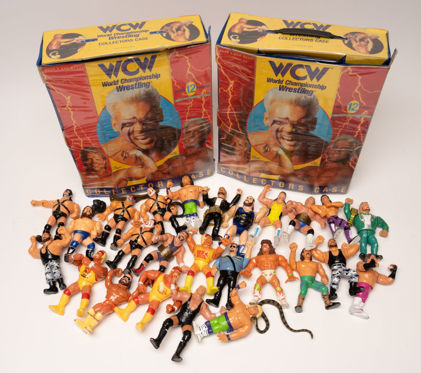 WWE / WCW Hasbro Wrestling Figure Collection w/ Case (1 of 7)