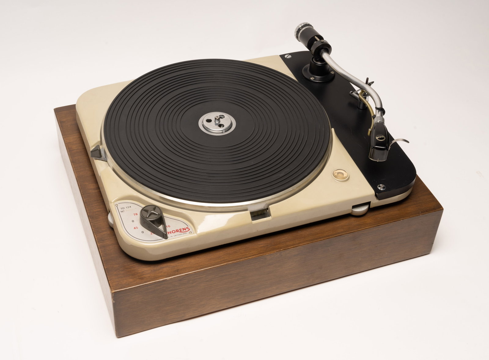 Thorens TD 124 Reference Turntable Early Production Swiss Idler Drive Record Player in Custom Walnut (1 of 7)