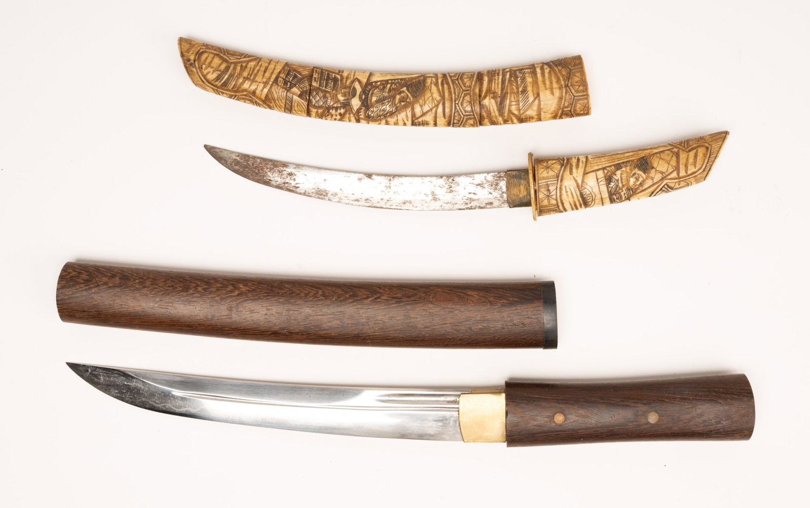 Japanese Tanto Dagger Collection w/ Wood & Carved Figural Saya (1 of 11)