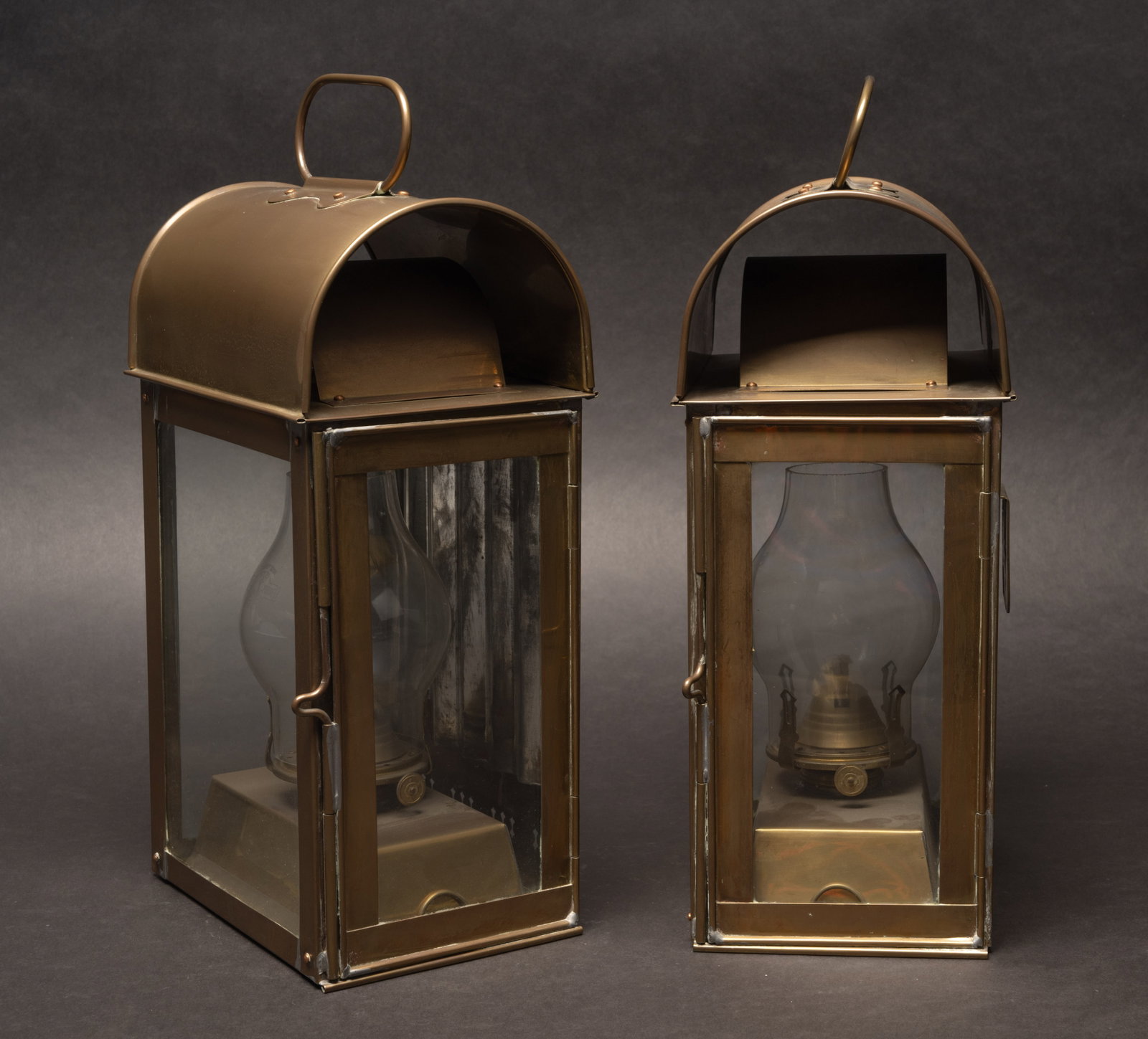 British Maritime Solid Brass Yacht Cabin Lantern Pair - 7