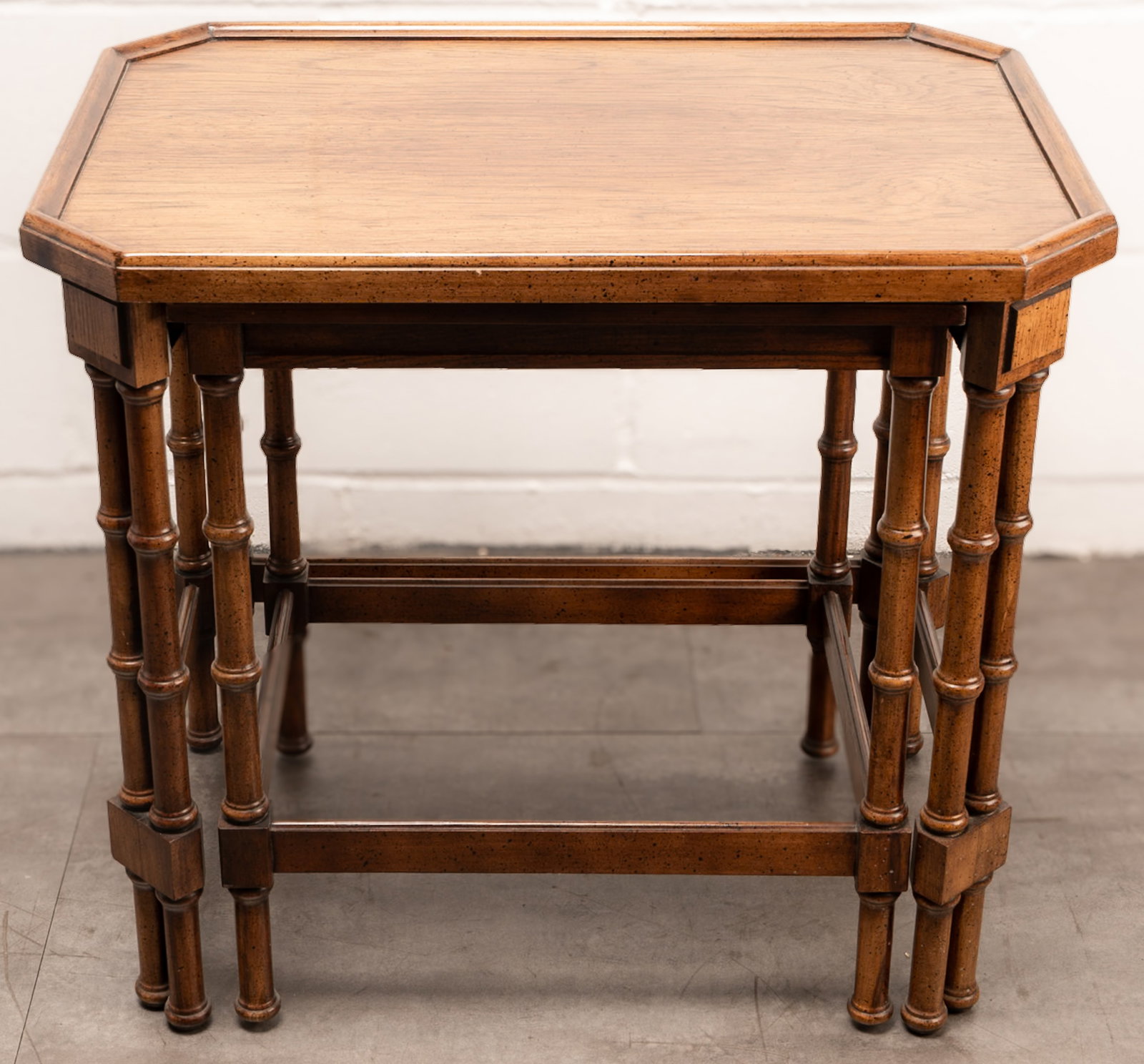 Baker Furniture Co Bamboo Stackable Side Tables - 7