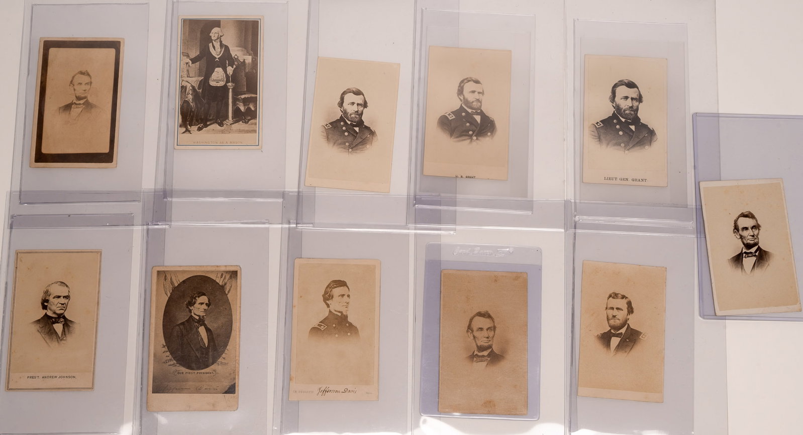 Important Civil War Era Presidential CDV Collection Abraham Lincoln Jefferson Davis Ulysses S. Grant (1 of 10)