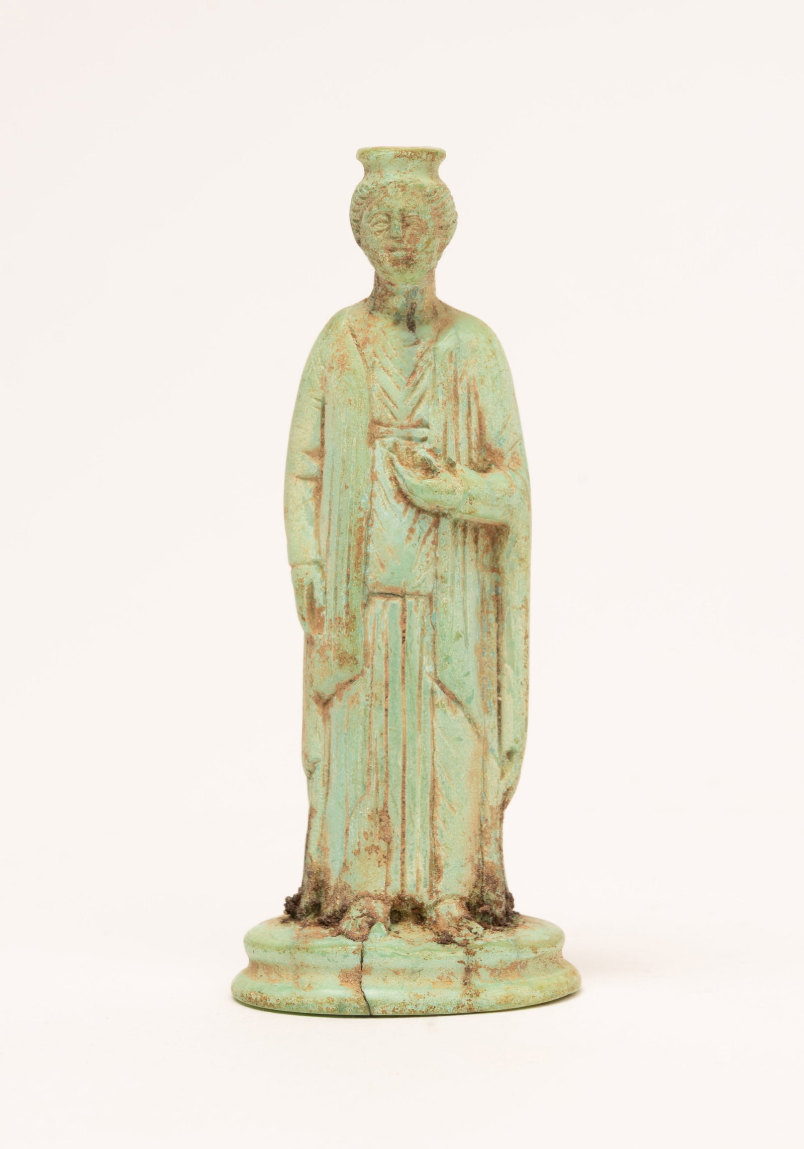 3 BCE Ancient Greek Tanagra Hellenistic Terracotta Female Votive Figure (1 of 8)