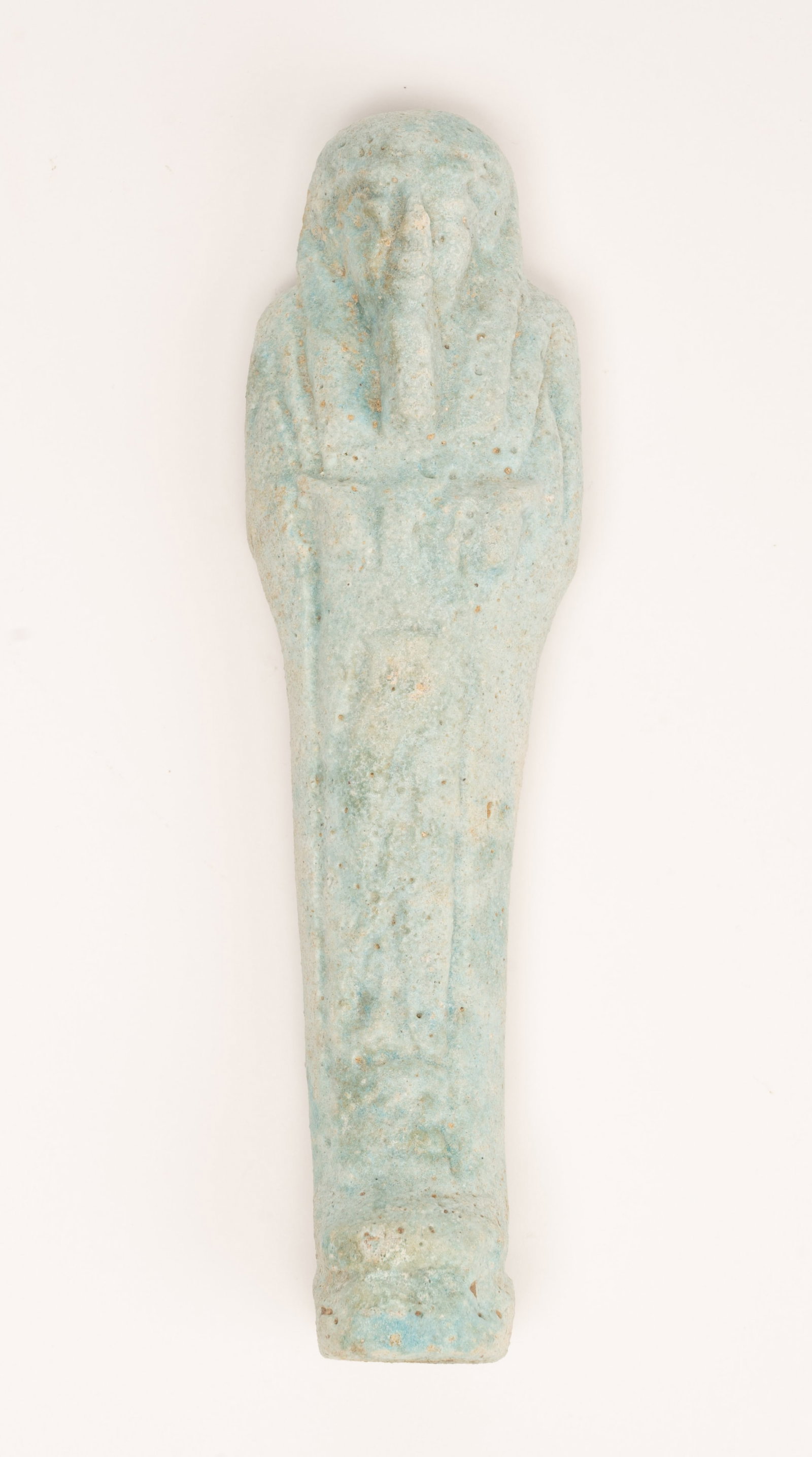 Ancient Egyptian Blue Faience Ushabti w/ Hieroglyphs Period - Ptolemaic 664?30 BC (1 of 6)