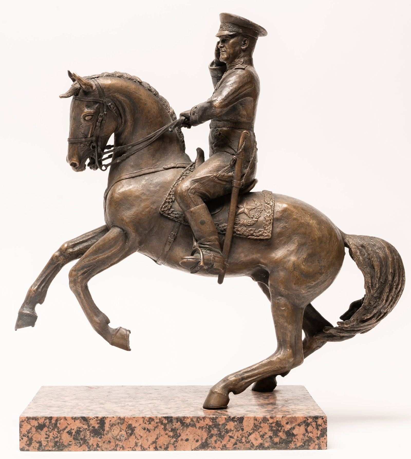 20th c. Bronze Soviet Military Equestrian Sculpture of Marshal Georgy Zhukov on Rearing Horse (1 of 9)