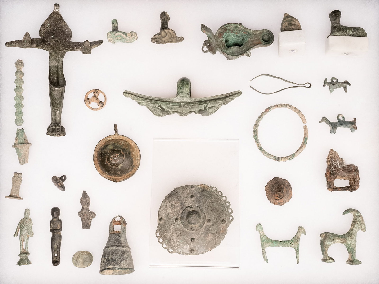 Extensive Collection of Ancient Bronze Copper Terracotta Iron and Related Antiquities Headlined by: Extensive Collection of 61 Ancient Luristan Oxus Civilization Roman Examples and Medieval Objects Circa 3000 B.C. ? 14th Century A.D. Bronze Copper Terracotta Iron and Related Artifacts Headlined by a